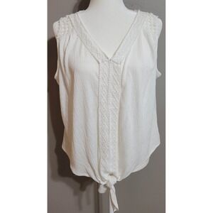 Storybuk White Knot Front Tank